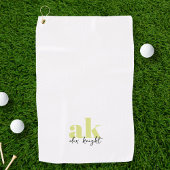 Serviette De Golf Monogramme de signature rétro