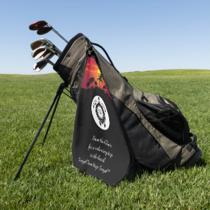 Serviette De Golf Monogramme de silhouette de la tortue noire