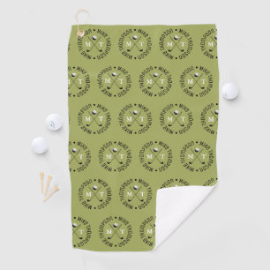Serviette De Golf Monogramme du logo kaki pour les joueurs de golf