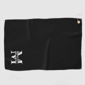 Serviette De Golf Monogramme et nom personnalisés (Horizontal)