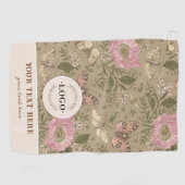 Serviette De Golf Monogramme floral botanique de fleurs sauvages à l (Horizontal)