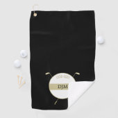 Serviette De Golf Monogramme Gold Golf Clubs (En situation)