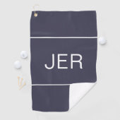 Serviette De Golf Monogramme Golfer Sports Moderne Professionnel Blu (En situation)