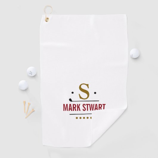 Serviette De Golf monogramme Golfplayer (En situation)