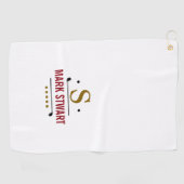 Serviette De Golf monogramme Golfplayer (Horizontal)