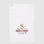 Serviette De Golf monogramme Golfplayer (Devant)