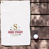 Serviette De Golf monogramme Golfplayer