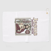 Serviette De Golf Monogramme initial de Jésus Foi Monogramme initial (Horizontal)