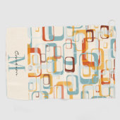 Serviette De Golf Monogramme initial et nom personnalisé (Horizontal)