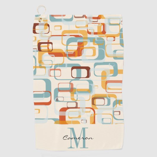 Serviette De Golf Monogramme initial et nom personnalisé (Devant)