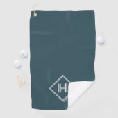 Serviette de golf | Monogramme initial géométrique (En situation)