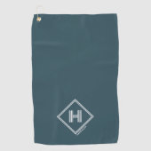 Serviette de golf | Monogramme initial géométrique (Devant)