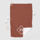 Serviette de golf | Monogramme initial géométrique (En situation)