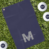 Monogramme Initial Nom Bleu Marine
