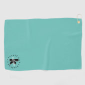 Serviette De Golf Monogramme Initial Simple de Nom (Horizontal)