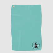 Serviette De Golf Monogramme Initial Simple de Nom (Devant)