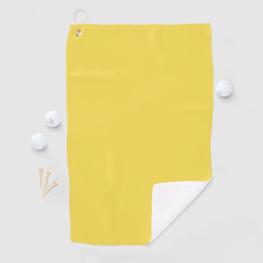 Serviette De Golf Monogramme jaune solide (En situation)