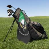 Serviette De Golf Monogramme minimaliste sur mesure (Vert)