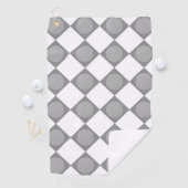 Serviette De Golf Monogramme moderne Gris et blanc Personnalisé magn (En situation)
