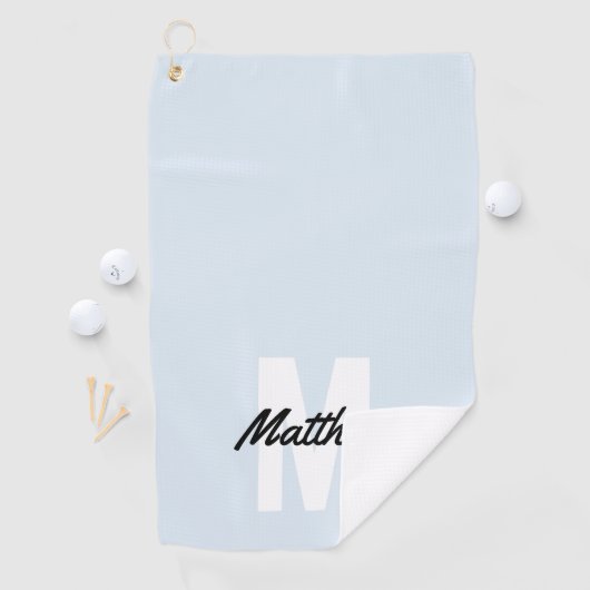Serviette De Golf Monogramme Moderne Nom simple (En situation)