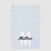 Serviette De Golf Monogramme Moderne Nom simple (Devant)