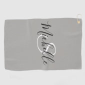 Serviette De Golf Monogramme moderne simple personnalisé (Horizontal)