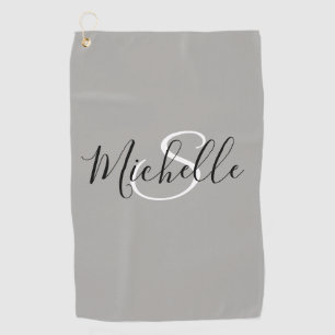 Serviette De Golf Monogramme moderne simple personnalisé