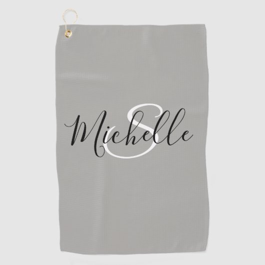 Serviette De Golf Monogramme moderne simple personnalisé (Devant)