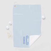 Serviette De Golf Monogramme Moderne Trois Lettres Bleu (En situation)
