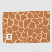 Serviette De Golf Monogramme. Motif Cute Giraffe Safari (Horizontal)