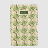 Serviette De Golf Monogramme | Oasis intérieure | Motif Palm Tree (Devant)