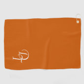 Serviette De Golf Monogramme - orange brûlée (Horizontal)