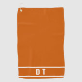 Serviette De Golf Monogramme - orange brûlée (Devant)