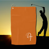Serviette De Golf Monogramme - orange brûlée