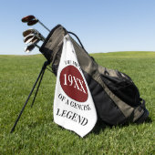 Serviette De Golf Monogramme Père Anniversaire Légende N'importe que (Vert)