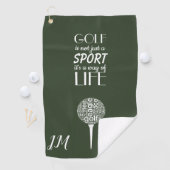 Serviette De Golf Monogramme personnalisé (En situation)