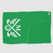 Serviette De Golf Monogramme personnalisé (Horizontal)