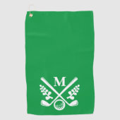 Serviette De Golf Monogramme personnalisé (Devant)