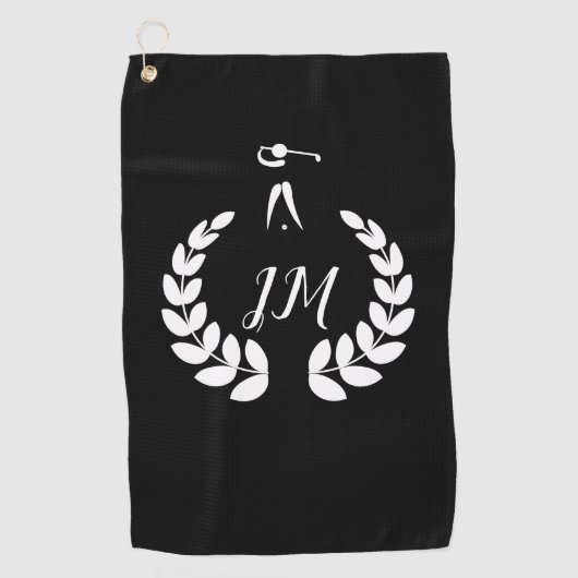 Serviette De Golf Monogramme personnalisé de clipart (images (Devant)