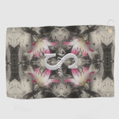 Serviette De Golf Monogramme personnalisé de vos initiales et nom su (Horizontal)