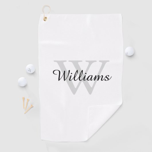 Serviette De Golf Monogramme personnalisé initial et nom (En situation)