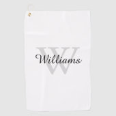 Serviette De Golf Monogramme personnalisé initial et nom (Devant)