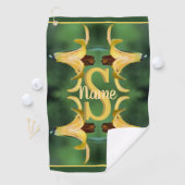 Serviette De Golf Monogramme personnalisé initial nom Art de lys sau (En situation)