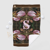Serviette De Golf Monogramme personnalisé initial nom Dame Sabot Fle (En situation)