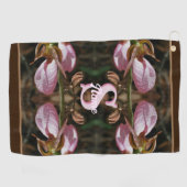 Serviette De Golf Monogramme personnalisé initial nom Dame Sabot Fle (Horizontal)