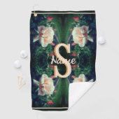 Serviette De Golf Monogramme personnalisé initial nom Rose pêche (En situation)