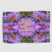 Serviette De Golf Monogramme personnalisé initiale nom abeille à mie (Horizontal)