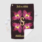 Serviette De Golf Monogramme personnalisé Initiale Nom Lily Art (En situation)