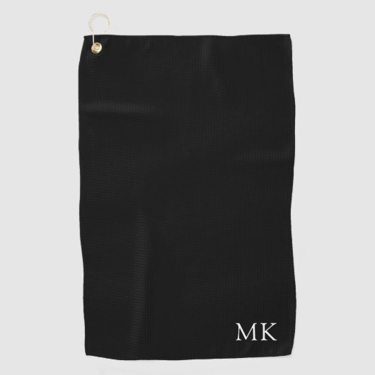 Serviette De Golf Monogramme personnalisé Moderne initial (Devant)