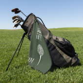 Serviette De Golf Monogramme Personnalisé Sur Mesure (Vert)